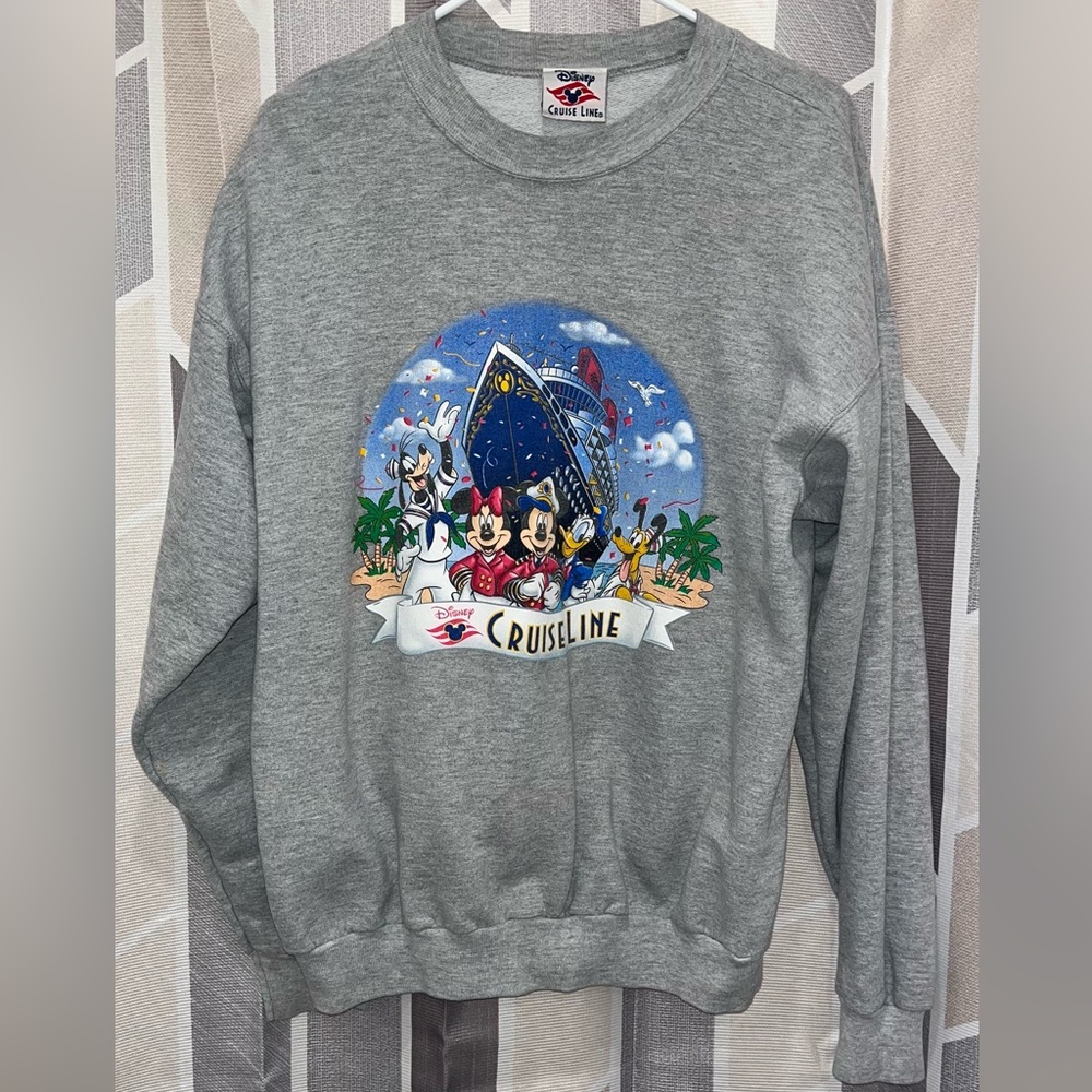 Vintage Disney Cruise Line Character Signatures Crewneck Men’s Medium